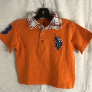 ☀️ 3 For $20 ☀️ US Polo Assn Kids Boy's Polo Shirt Orange 2T